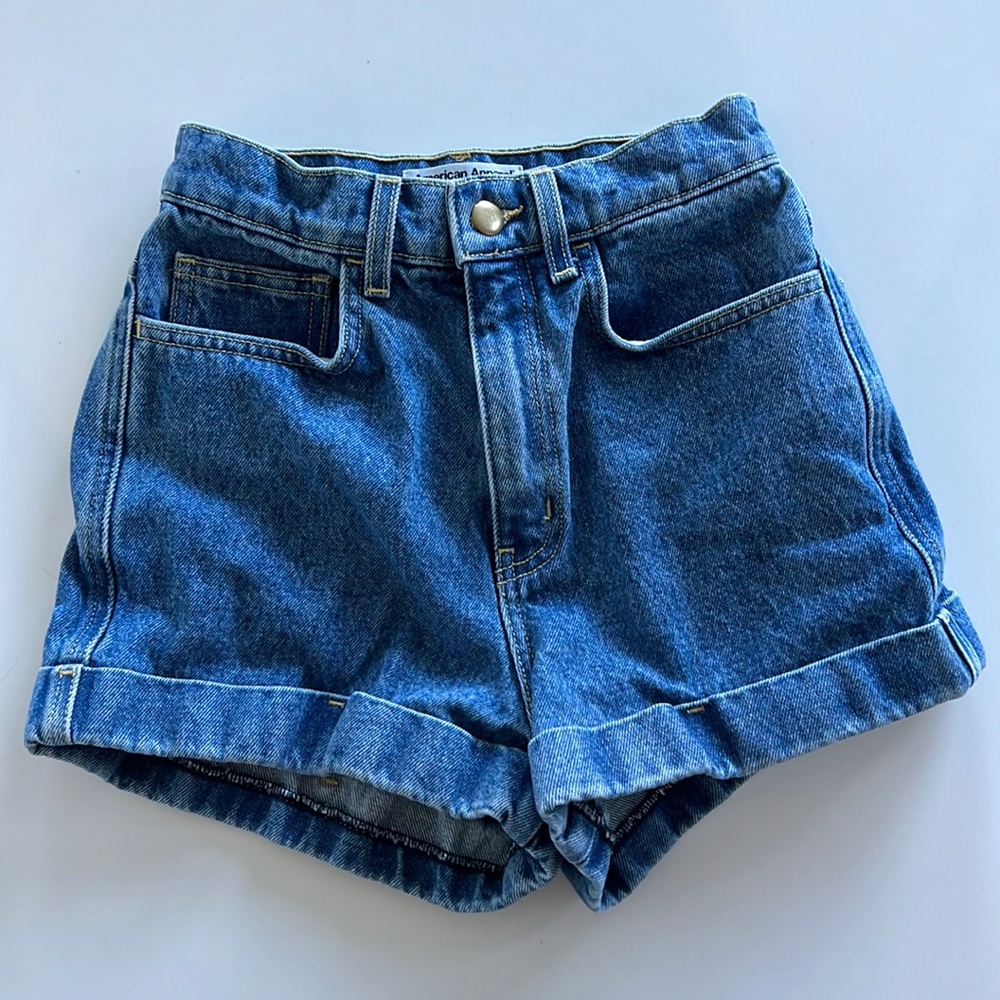 American Apparel Denim Hight-Waisted Shorts
